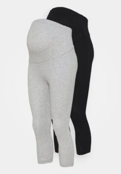 Anna Field 22 2 Pack Capri - Legging - Black/Light Grey
