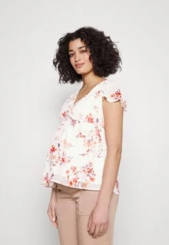 Mama Belt - Blouse - White/Red