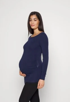 2 Pack - Longsleeve - White/Navy -Anna Field 24ad388ebb92447bb09750d30825ab92