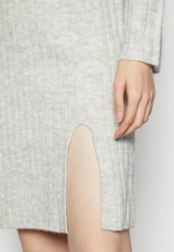 Anna Field Gebreide Jurk - Mottled Light Grey -Anna Field 2b7d8e90967a45dba6f675dc9725ebbc