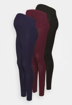 3 Pack - Legging - Black/Bordeaux/Dark Blue -Anna Field 2f8f5b9236854595ad73cf508690b396