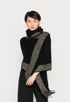 Anna Field 10 Anna Field Poncho - Black / Gold