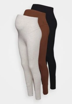 3 Pack - Legging - Black/Brown/Off-White -Anna Field 59fb4cc76c064e59b29c7d9c4fd26b3e