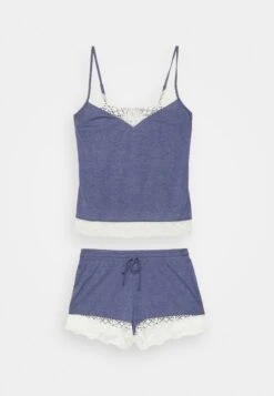 Anna Field Sarah Short Pj Set- Pyjama - Blue -Anna Field 7de828dbac73492da1b8dc8ae569b443