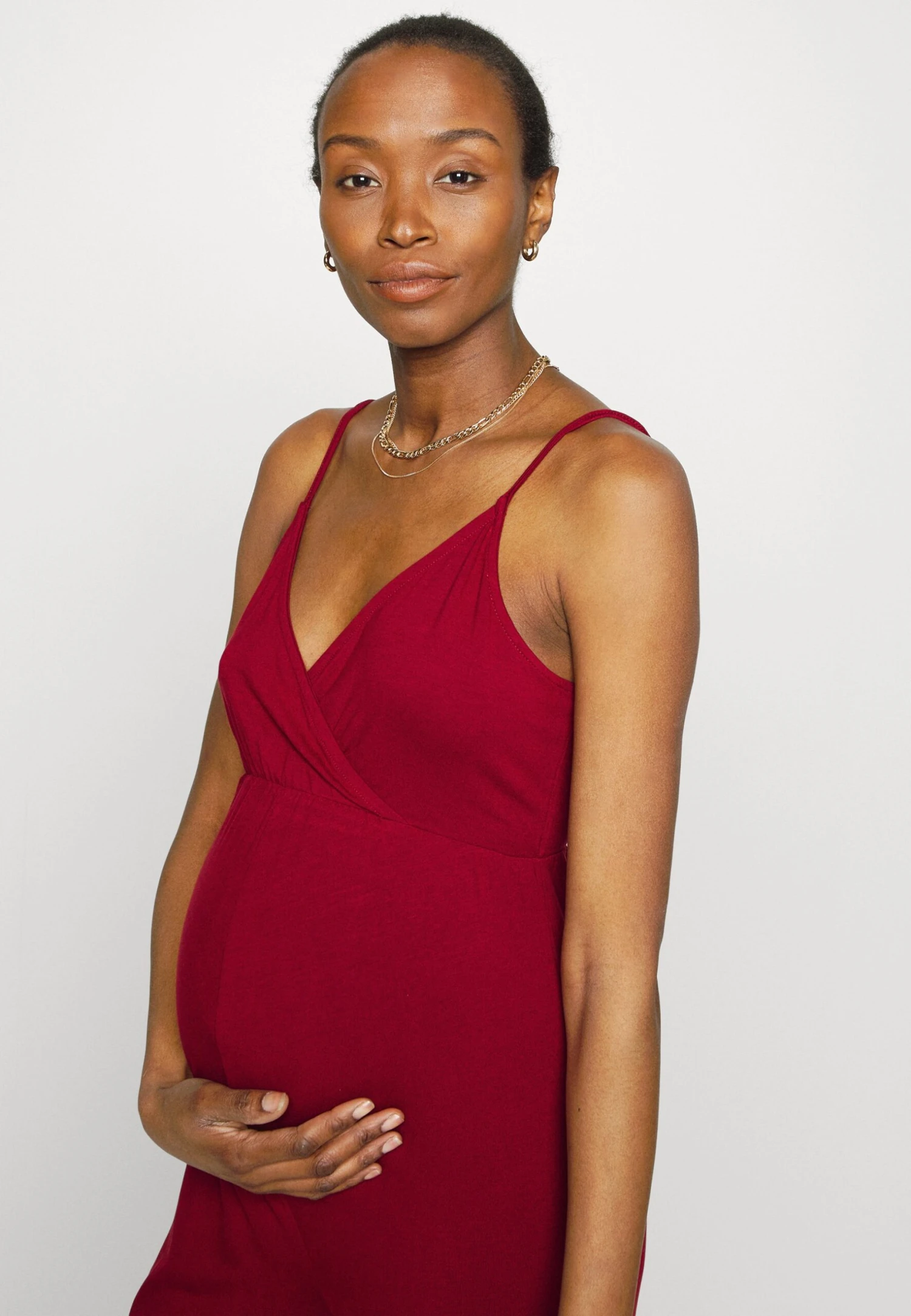 Strappy Drappy Cintered- Jumpsuit - Dark Red 5 Strappy Drappy Cintered- Jumpsuit - Dark Red - Afbeelding 5