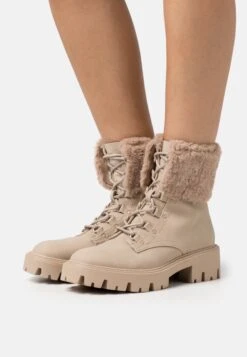 Anna Field Enkellaarsjes Met Plateauzool - Beige