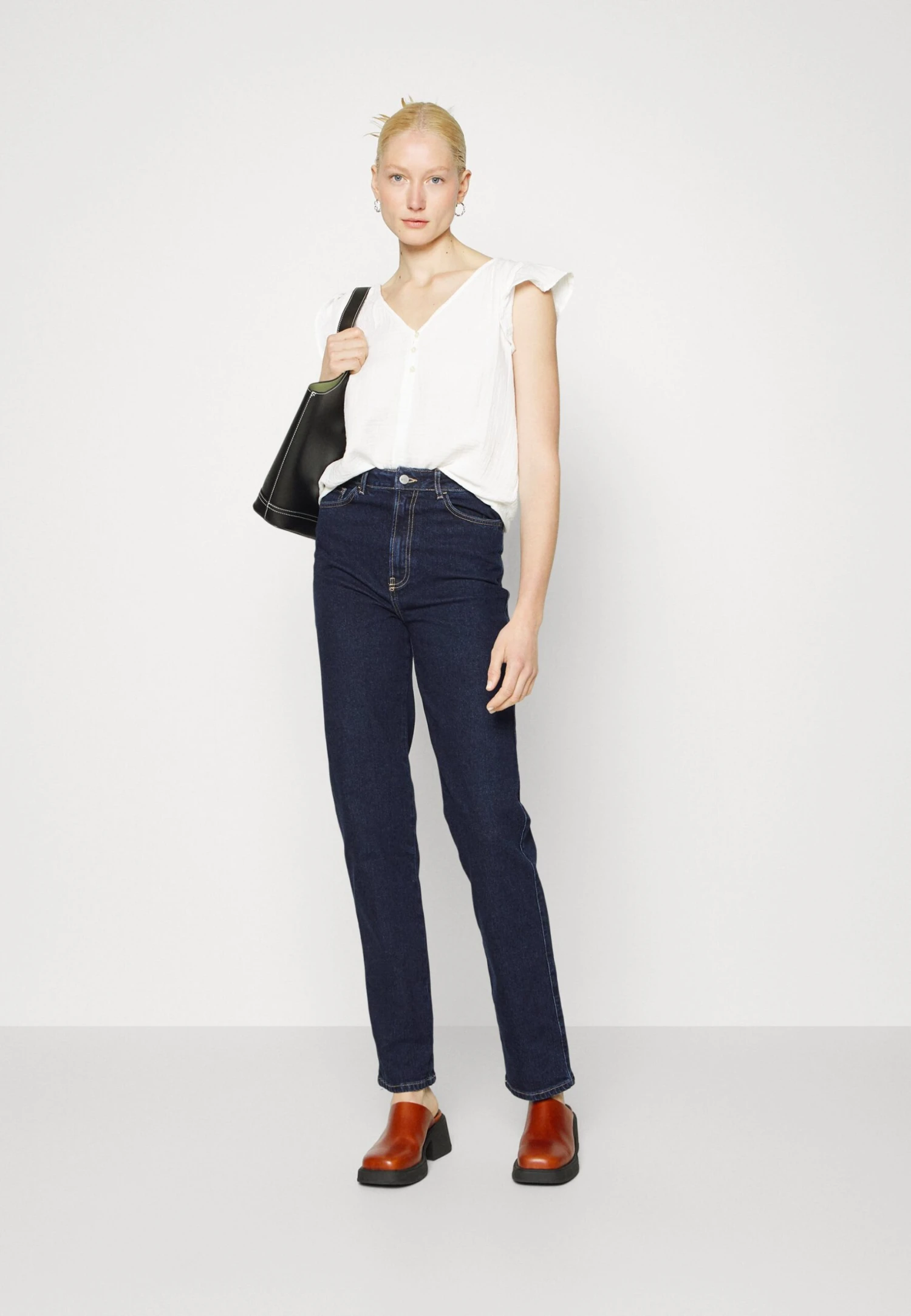 Straight Leg Jeans - Dark Blue Denim 2 Straight Leg Jeans - Dark Blue Denim - Afbeelding 2