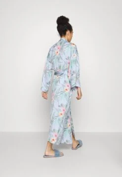 Anna Field Floral Robe - Badjas - Blue -Anna Field a993fdd81fac4d6e8a2b4bc9e3d07a0d