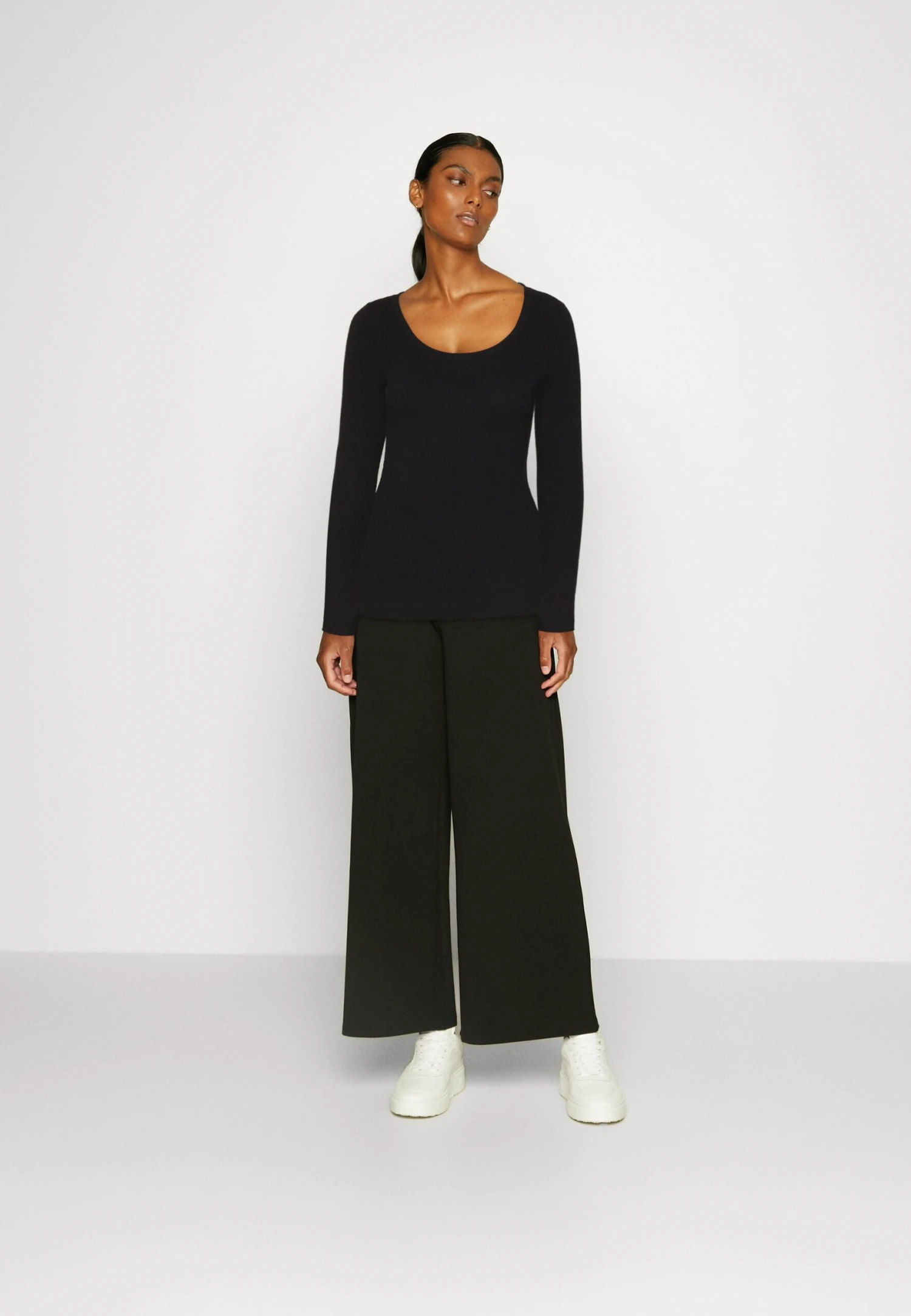 Anna Field Button Detail - Trui -Black 2 Anna Field Button Detail - Trui -Black - Afbeelding 2