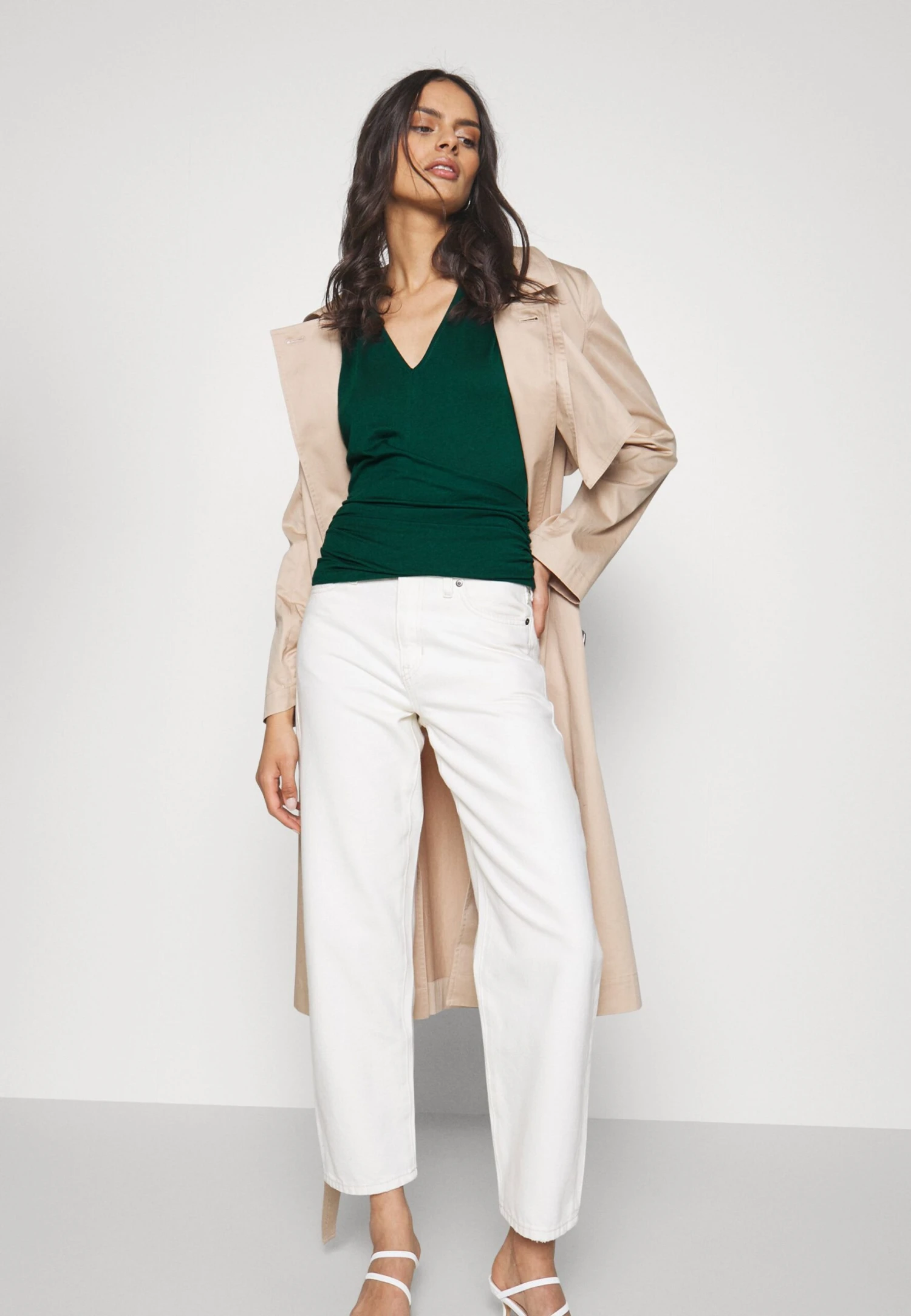 Anna Field Wrap Blouse- Blouse - Dark Green 4 Anna Field Wrap Blouse- Blouse - Dark Green - Afbeelding 4