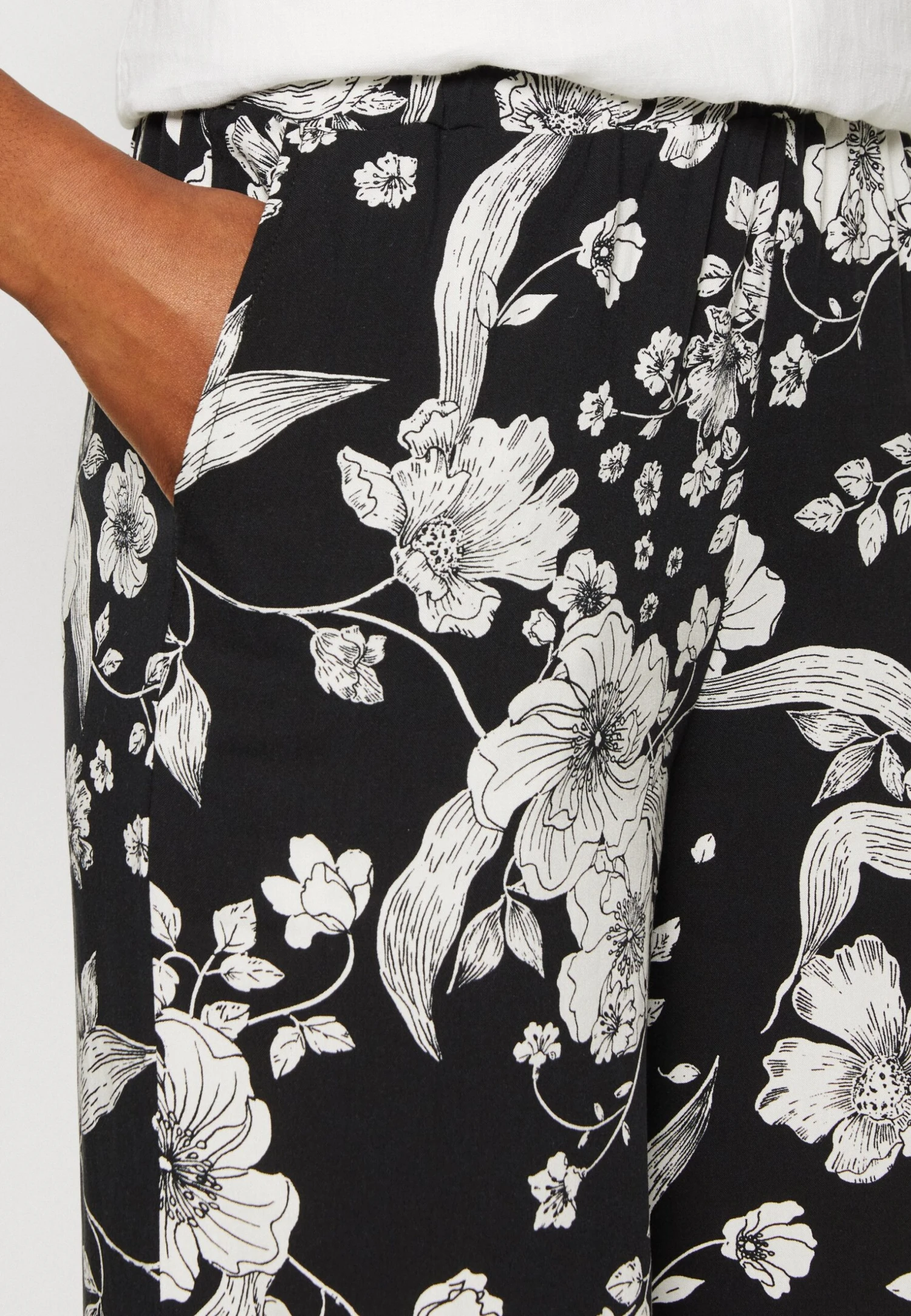 Anna Field Broek - Black/Off White 4 Anna Field Broek - Black/Off White - Afbeelding 4