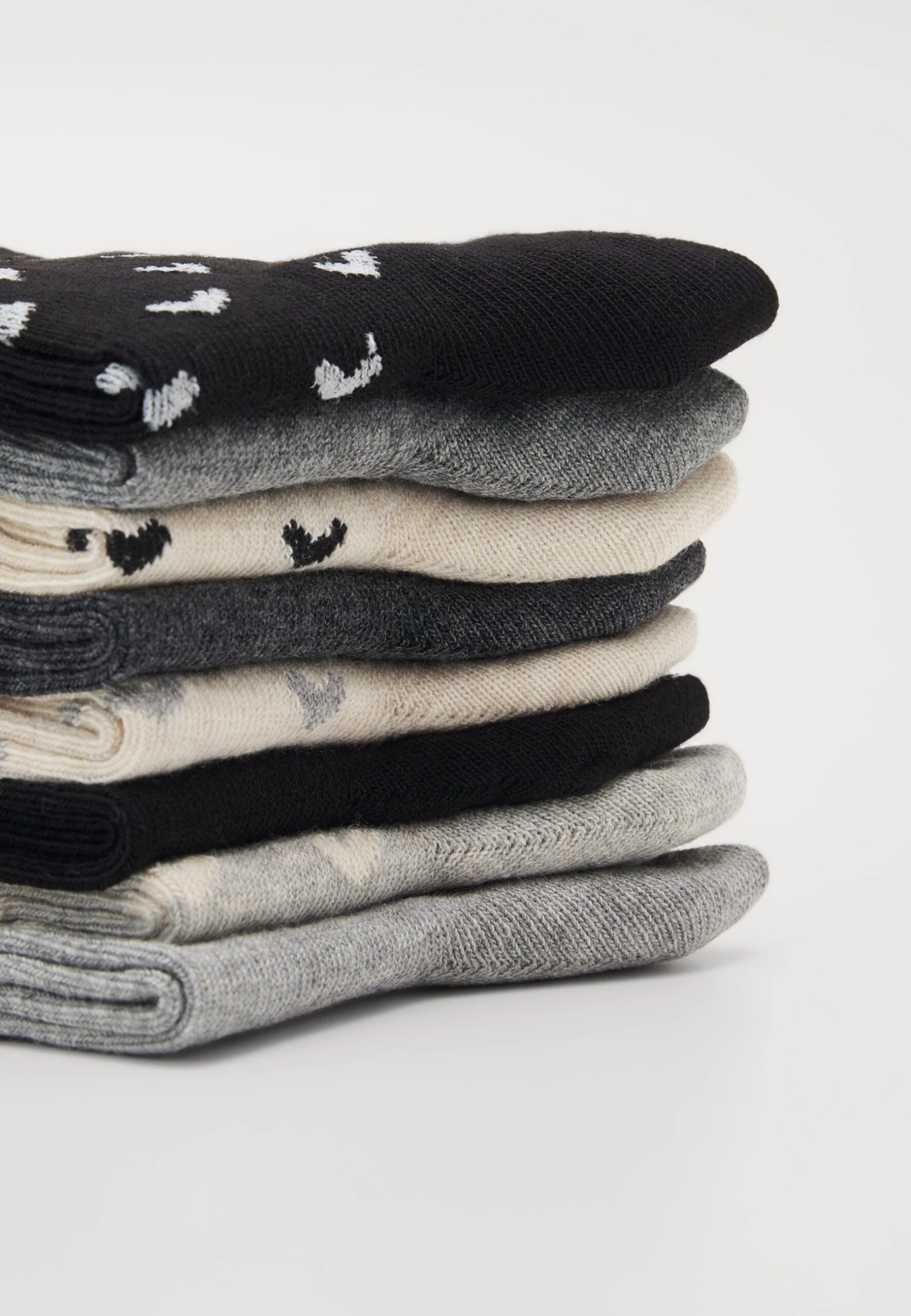 Anna Field Heart Ankle 8 Pack - Sokken - Black/Grey 2 Anna Field Heart Ankle 8 Pack - Sokken - Black/Grey - Afbeelding 2