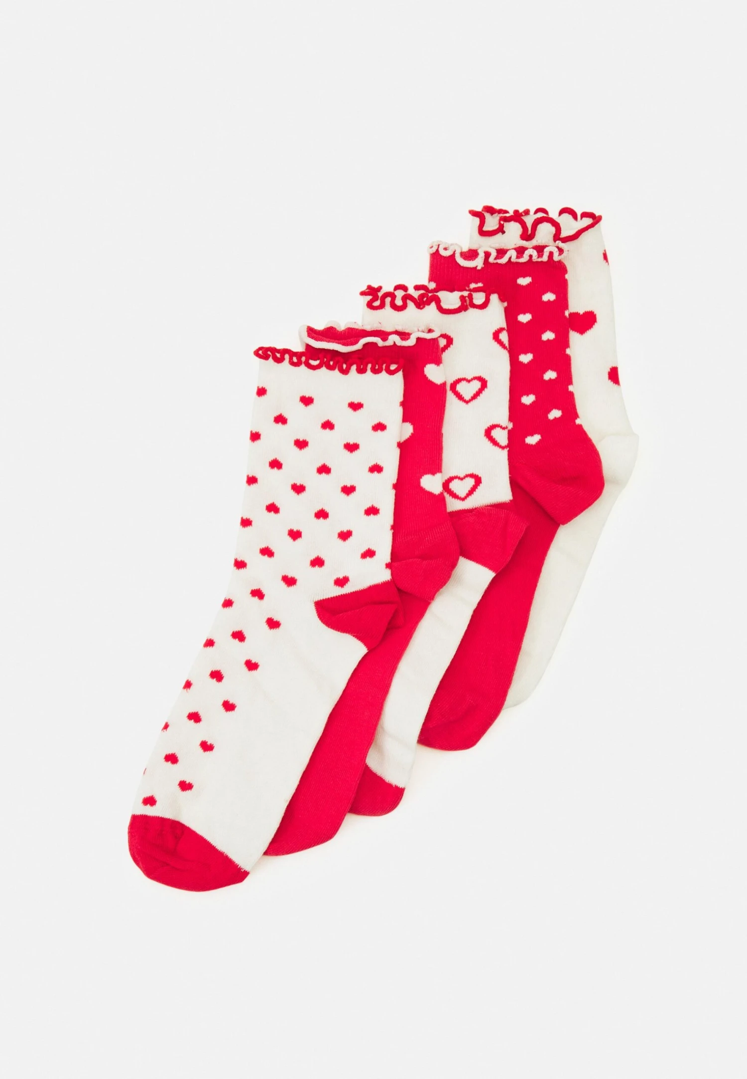 Anna Field 5 Pack - Sokken - White/Red 1 Anna Field 5 Pack - Sokken - White/Red